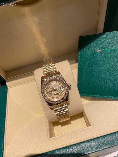 Ro-lxx Relojes para hombre de las mejores marcas Log 31 Reloj clásico de cuarzo suizo y acero para mujer Nuevo calendario de moda Puntero engastado con diamantes con caja de regalo
