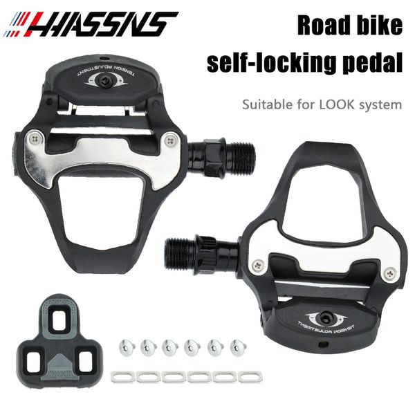 Pedales de bicicleta de carretera Clip de nailon reposapiés bicicleta de carreras pie velocidad Pedalen ciclismo Paddle Bearing SPD-SL Cleats para Look Keo 220517