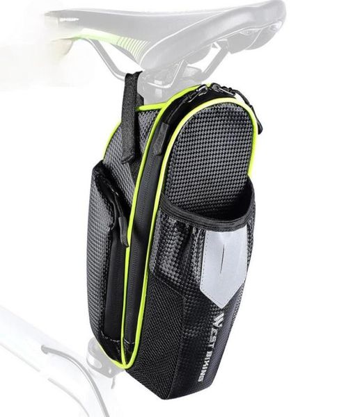 Bicicleta de carretera impermeable hervidor herramientas bolsas traseras MTB bicicleta marco trasero bolsa ciclismo sillín asiento trasero botellas de agua jaulas 7798891