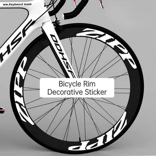 Etiqueta engomada del borde de la bicicleta de carretera Calcomanías de la rueda de la bicicleta Pegatinas Bicicleta Película decorativa impermeable Accesorios de ciclismo Etiqueta reflectante 240223