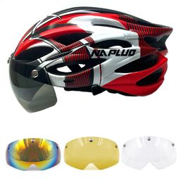 Casco de ciclismo de carretera Mtb montaña bicicleta ultraligera Led para hombres mujeres Visored Casco Accesorios L52CM 240131