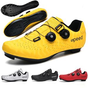 Chaussures de cyclisme sur route hommes SPD avec serrure chaussures de sport de cyclisme chaussures de sport de vitesse de course à fond plat chaussures de cyclisme tout-terrain VTT 240104