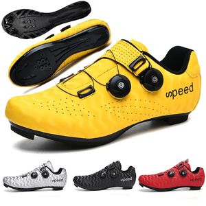 Zapatos de ciclismo de carretera para hombre SPD con bloqueo, zapatos deportivos de ciclismo, zapatos deportivos de velocidad de carrera de fondo plano, zapatos de ciclismo todoterreno MTB 240129