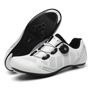 Chaussures de cyclisme sur route Sneaker blanc professionnel VTT respirant vélo course auto-verrouillage chaussures 240129