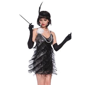 Roaring 1920s Flapper Dress Costuums Great Gatsby Party Dress Vneck Backless Spaghetti Strap Fringe Mini Dance7553427