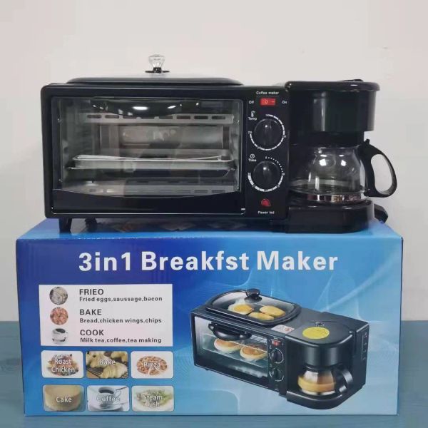 Rosters Fabricante transfronterizo Tres en una máquina de desayuno Electrodomésticos horno horno para hornear cafetería