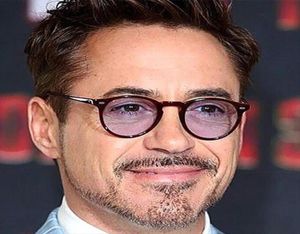 Lunettes de soleil Robert Downey pour bleu rouge rond des lunettes de l'objectif océan