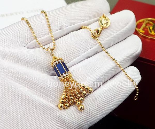 Roberto Coin frange bleue avec mère et diamants de perle et collier de diamants princesse vénitienne diamant rubis marque designer bijoux fins pour femmes