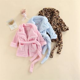 Gewaden 06y baby pluche gewaad slaapkleding jongens meisjes herfst winterkleding lange mouw roep rekenbadrobe peuter kinderen pyjama's pyjama