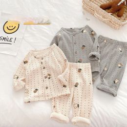 Robes 2022 automne nouveau bébé pyjamas vêtements ensembles de garçons mignons filles poire sommeil ensemble bébé vêtements d'intérieur