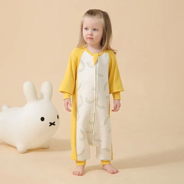 Robes Baby Sleeping Sacs d'automne d'hiver enfants Bolsa de Bebe Cotton Pure Childre's Sleepsacks for Girls Boys Pyjamas Warmyyy 04T