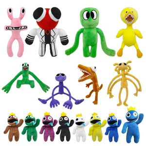 Roblox Rainbow Friends-juguete de peluche, personaje del juego de dibujos animados, muñeca Kawaii Blue Monster, juguetes de peluche suaves para fanáticos de los niños