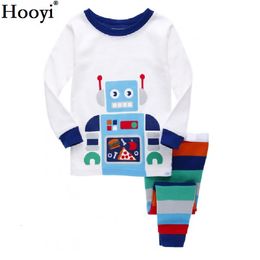 Robotkinderen Pyjamas Pak Jongens Pijama Sleepwear Babyjongen Kleding Bodem T-shirts Kinderen Pyjama Thuis Sportpak Kleding