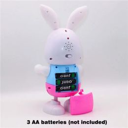 Robot Rabbit Dancing Sing Song Electronic Bunny Music Robotic Animal Beat Drum With LED Mignon Electric Pet Toy Kids Good Gift