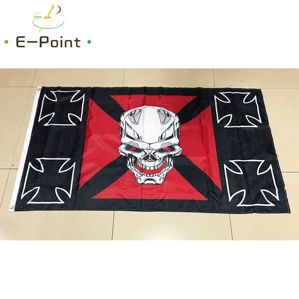 Drapeau crâne de Robot 3*5 pieds (90cm x 150cm), bannière en Polyester, décoration volante, drapeau de jardin de maison, cadeaux de fête