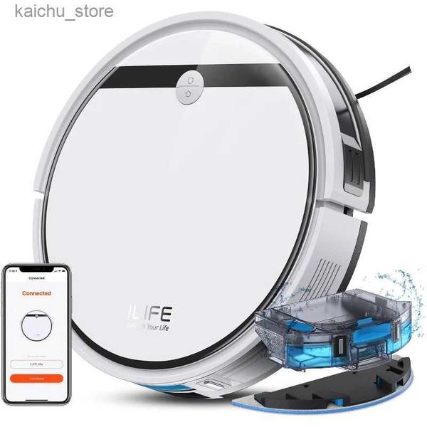 Robot Vaughers Ilife Ilife Robot Vacuum and Mop Combo V3S Pro actualizado compatible con 2.4GHz WiFi/Alexa/Google 120mins 3000PA 2-In-1 Y240418