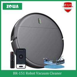 Cleanisse à vide du robot ZCWA Robot Vacuum Cleaner Automatic Charge 6000pa Power Application Control Tank Water Mop Robot Aspirer Cleaner Elet Y240504 MWVF