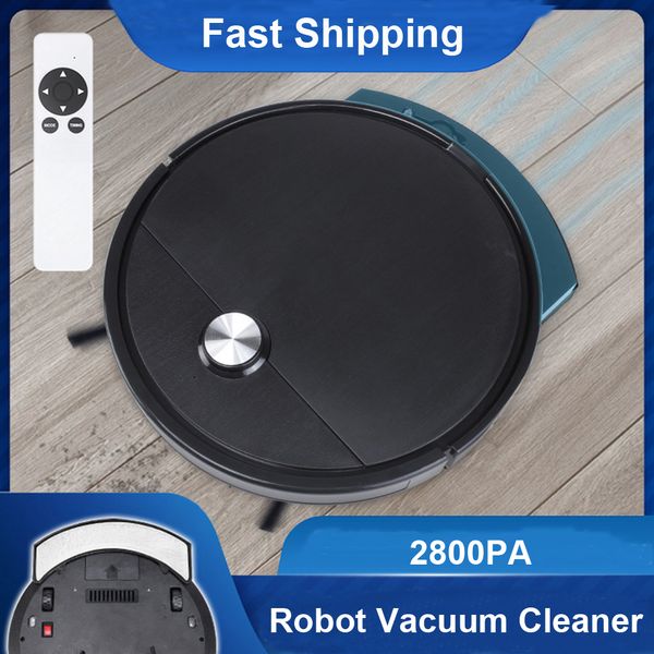 Robotic Vacuums 2800PA Scrubber Aspirador Robot Sweeper and Mop Robot inteligente Aspirador Inalámbrico Smart House Máquina de limpieza 230701