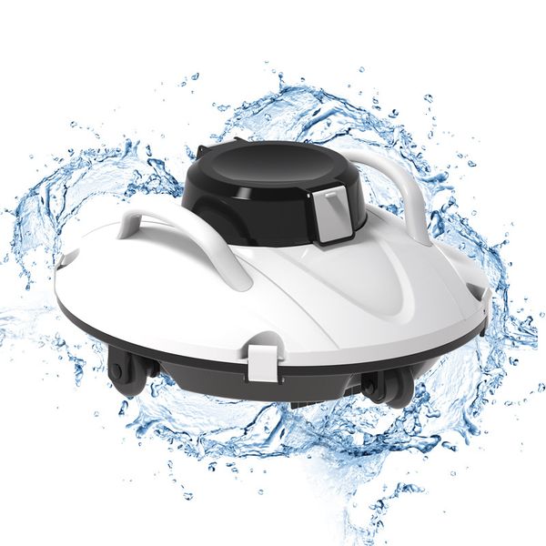 Robots Aspirateurs Robot Piscine Aspirateur Sans Fil Automatique Aspirateur Brosses Électriques Extérieur 5000mAh Recharge Croisière Capacité 110 Minutes 230701