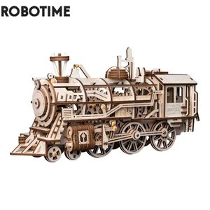 Robotime 4 soorten DIY lasersnijden 3D mechanisch model houten model bouwsteensets montage speelgoed cadeau voor kinderen volwassenen 240122