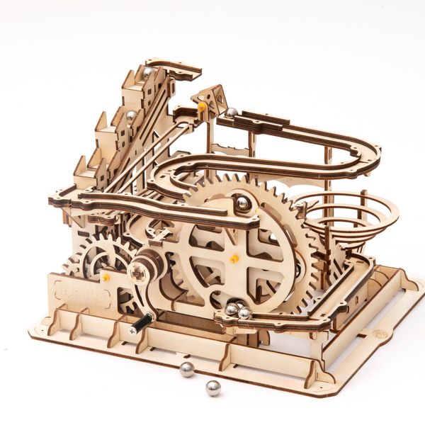 Robotime 4 Sortes DIY Marble Run Jeu En Bois Gear Drive Modèle Kits De Construction Jouet pour Enfants - pour Dropshipping LJ200928