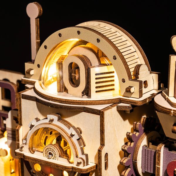 RoboTime Rokr DIY Chocolate Factory 3D Assemblage de puzzle en bois Marble Run Toy Gift For Childre