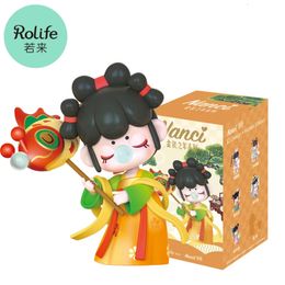 Robotime Rolife Nanci Jaar van de Golden Hairspin Blind Box Action Figures Doll Toys Surprise Lady For Children Friends 240426