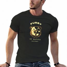 Robuuste BEER NATUUR FURRY T-Shirt sweatshirt Esthetische kleding tops heren effen t-shirts X0QD #