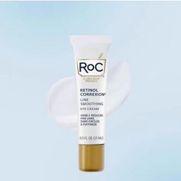 RoC Retinol Correxion Crème sous les yeux pour les cernes, les poches, la crème quotidienne contre les rides, la ligne anti-âge, lissante, soin de la peau, 0,5 oz (l'emballage peut varier)