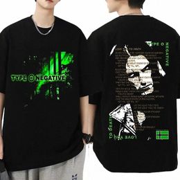 Rock Band Type O Impression négative Cott T-shirt Hommes Femmes Hip Hop Tee T-shirt à manches courtes 2024 Été T-shirts surdimensionnés Tops h5On #