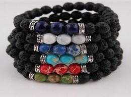 Rock Perles Charms Bracelets Colorized Beads Natural Stone Strands Bracelet For Fashion Bijoux Craft de Noël 5719871