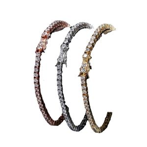 Chaînes Rock Hip-hop Tide pour hommes, Bracelet microencastré en Zircon de 3mm, Bracelets de Tennis pour hommes et femmes, bijoux glacés