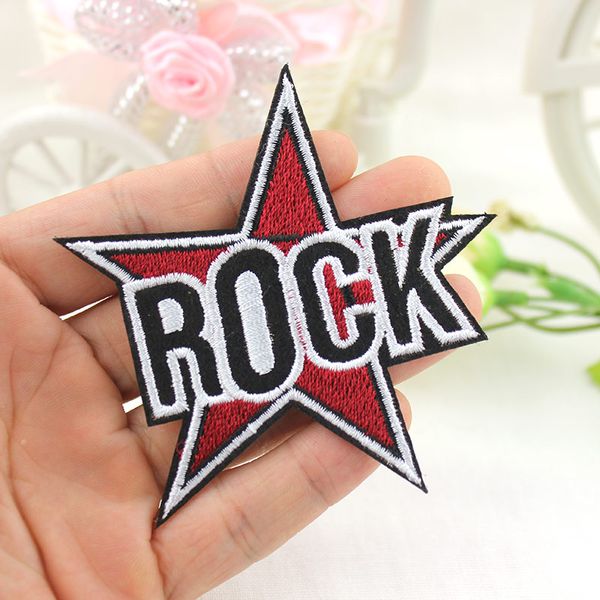 Rock Letters Punk Music Iron On Brodé Vêtements Patch Pour Vêtements Autocollants Vêtement Appliques en gros