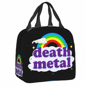 Rock Music Death Metal Sac fourre-tout à déjeuner isolé Réutilisable Refroidisseur thermique Boîte à lunch Travail École Voyage Nourriture Pique-nique Ctainer Sacs u5Ni #