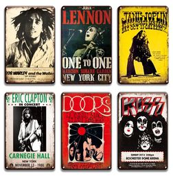 Rock n roll metal schilderij plaquette tin bord vintage lennon popmuziek poster decoratieve metalen plaat borden pub bar cave home muur9811804