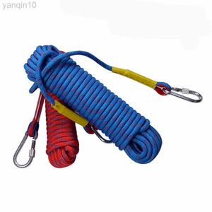 Rotsbescherming 15kn Hoogstrengt Veiligheid Survival Rope Rock Rock Mountain Klimbing Harnas Outdoor Camping 10.5 Diameter 10m Wanduitrusting HKD230810