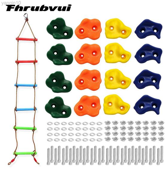 Protección de roca 16pcs Cubra de escalada de roca para niños escalera escalera 32pcs pernos de montaje de trepapia bricol