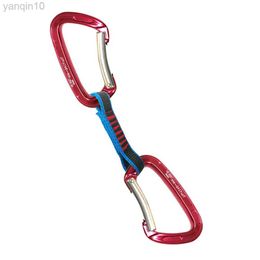 Rockbescherming 22Kn Climbing Quickdraw professionele veiligheidslot Extender Bent Carabiner Sling Mountaineer Outdoor Equipment HKD230810