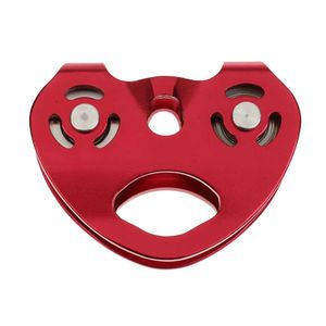 Rockbescherming 25kn Outdoor Climbing Dual Pulley Zip Line Aluminium Magnesiumlegering Gear Hangmat Hanging Device HKD230811