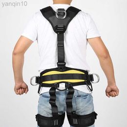 Rotsbescherming Half Body Safety Belt verstelbare klimriem voor rotsklimbomen klimmende vuur uitbreidende training Rappelling HKD230810