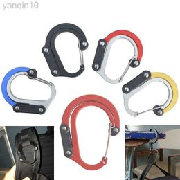 Rock Protection Hybrid Gear Clips Multi-function Swivel Buckle D-Type Carabiner Non-Locking Strong Clip Camping Fishing Hiking Travel Outing HKD230810