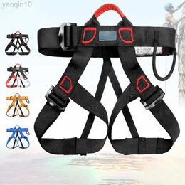 Rotsbescherming Outdoor veiligheidsgordel klim Rock Safety Harness Boom klimmen half lichaam harnas voor vrouwen mannen kinderen ideaal geschenk voor rock klimmer hkd230810