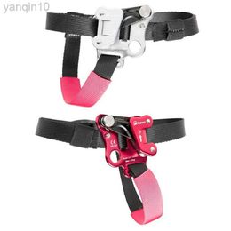 Rock Protection Outdoor Safety Rock Climbing Foot Ascender Riser with Pedal Belt Grasp Rope Gear Anti Fall off Left Right Foot Ascender Gear HKD230810