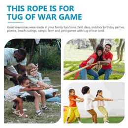 Rock Protection Tug War Game Rope Practical Twisted Home Tow Tug-of War Cotton Party Prop Child Grappig Trokken HKD230811