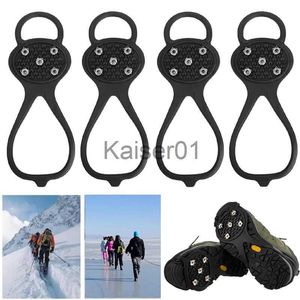 Rock Protection Unisex Hombre 5 Dientes Pinza de hielo para zapatos Crampones Pinza de hielo Spike Grips Cleats para tacos de nieve Antideslizante Escalada Senderismo Cubiertas x0719