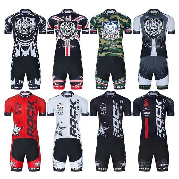 ROCK RACING Ciclismo Team Jersey 19D Bike Short Set Ropa Ciclismo Hombre Ciclismo Ropa Kit Verano Bicicleta Maillot Culotte