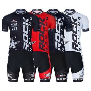 ROCK RACING Fietsen Team Jersey 20D Bike Shorts Set Ropa Ciclismo Heren MTB Uniform Zomer Fietsen Maillot Bottom Clothing166V