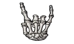 Rock Skull doigt Patches de broderie fer sur les badges pour vêtements moto-cycle de veste de veste de veste diy autocollants en métal appli8823614