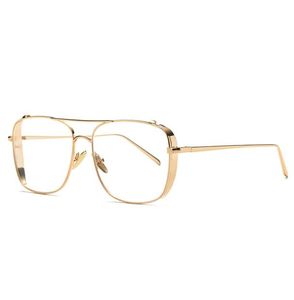 Gafas de sol de lujo estilo roca para hombres lentes de lente transparente masculina masculino completo de gran tamaño gafas de sol de metal de plata vintage6953266
