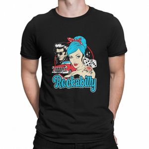 Rockabilly Pin Up Girl 50s Sok Hop Party Rock En Roll T-shirt Vintage Alternatieve Heren T-shirt O-hals 68WK #